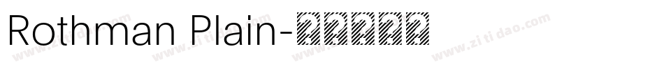 Rothman Plain字体转换